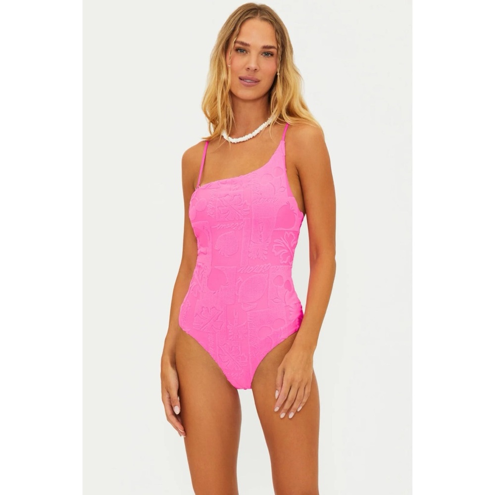 Beach Riot Athena One Piece Strawberry Stand Terry - Picture 2 of 4